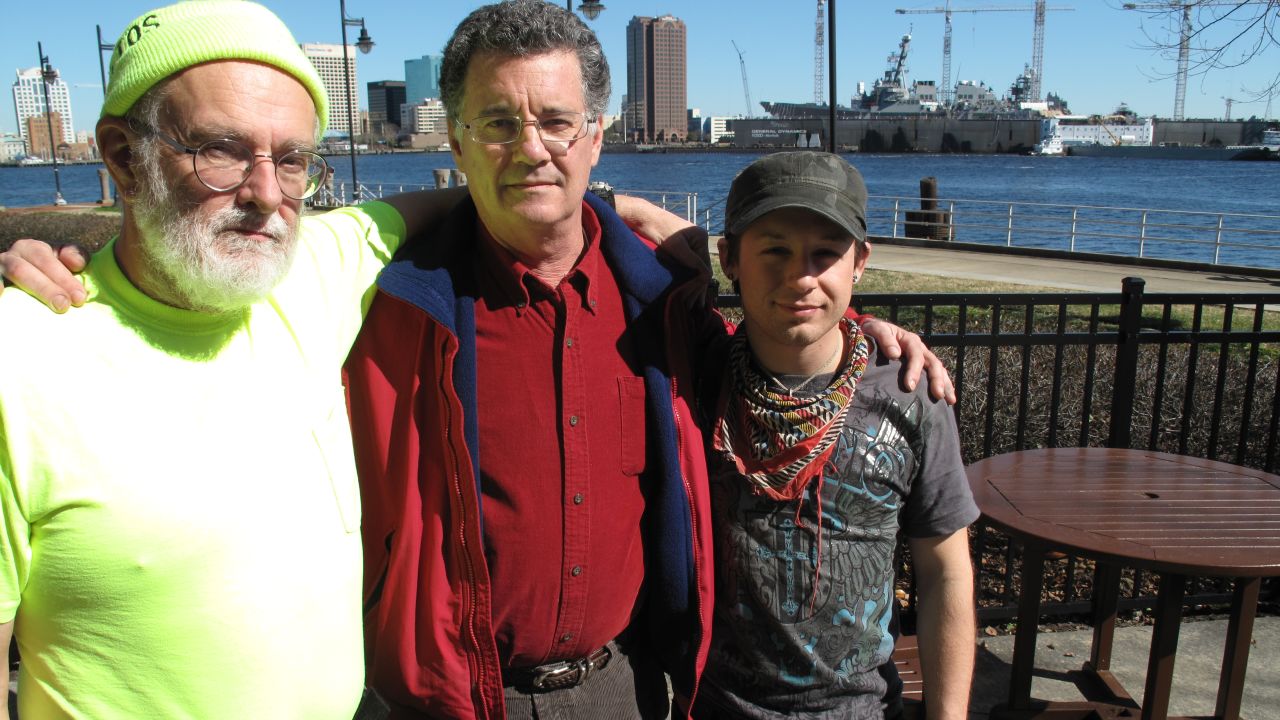 Bounty survivors Doug Faunt, from left, Chris Barksdale and Josh Scornavacchi reunite at Coast Guard hearings in 2013. 