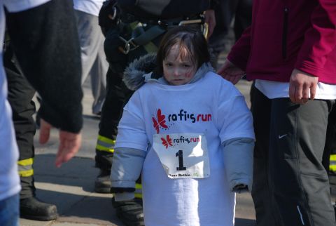 Rafi gets in the spirit and supports EB research at Rafi's run in March.