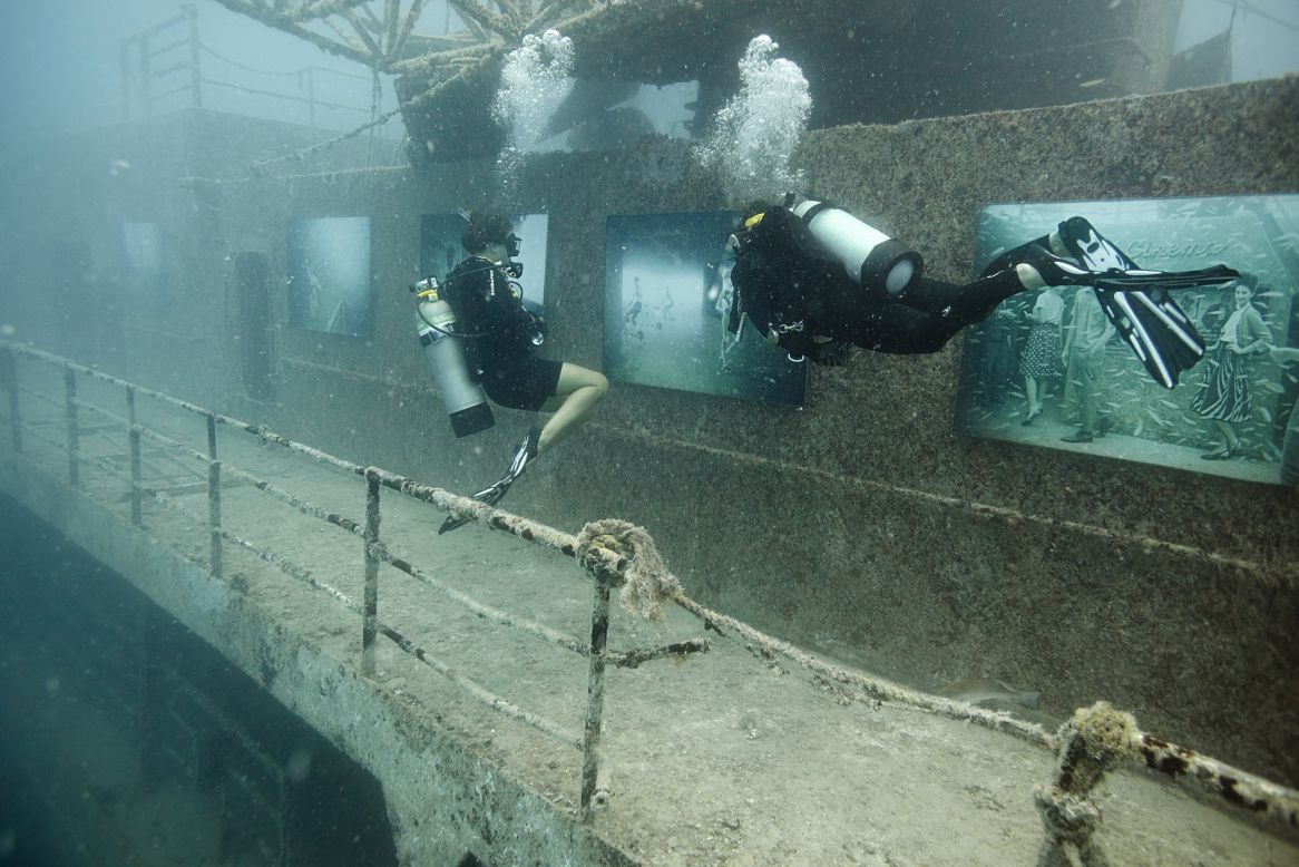 More than 10,000 divers visited the underwater gallery. "It's unique. Nobody has ever done a photography exhibition underwater before," said Dodd.