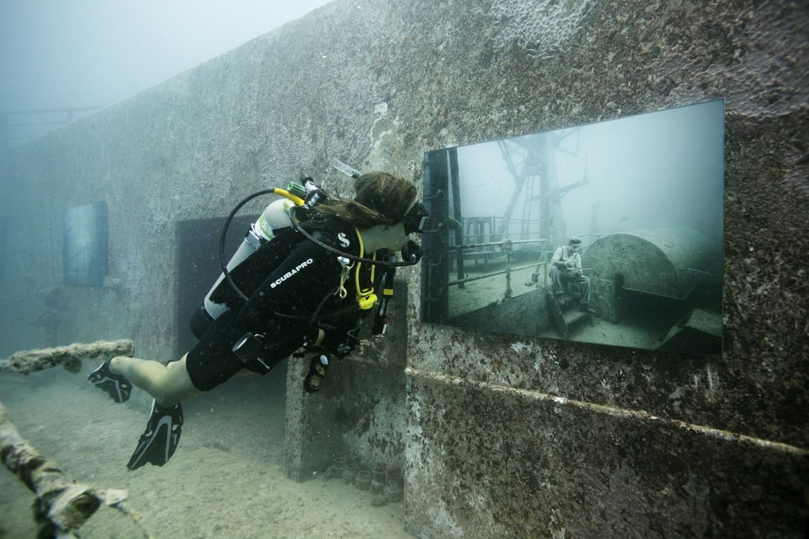 "One of the cool things with an underwater gallery is you're floating, so you can see the artworks from so many different angles," Franke said.