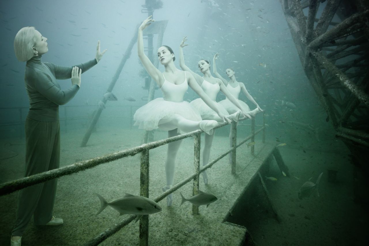 It's not a ghostly apparition, but one of the photographs by Viennese artist Andreas Franke, which was displayed aboard sunken ship USNS General Hoyt S.Vandenberg and only accessible to competent divers. 