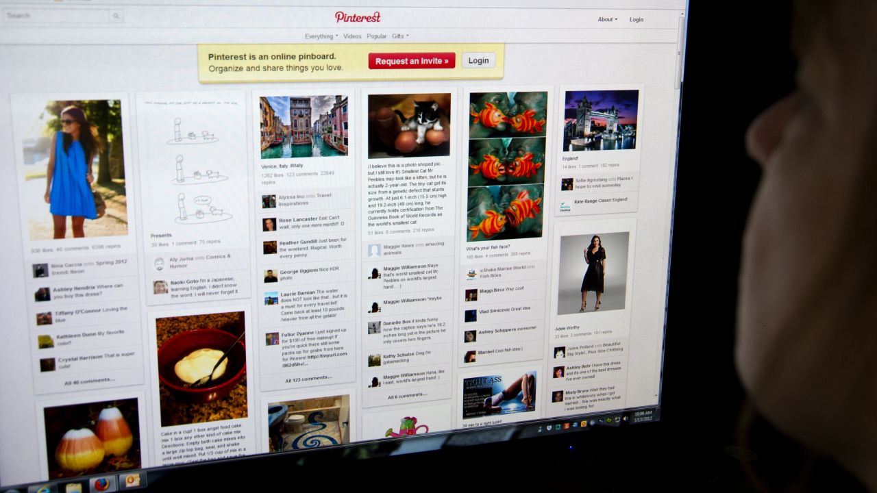 Pinterest's virtual bulletin boards made it the Internet's hottest young website in 2012.