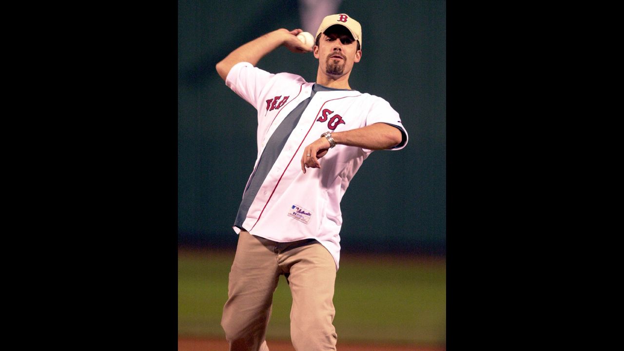 The Massachusetts native threw the first pitch at Boston's Fenway Park in 2003.