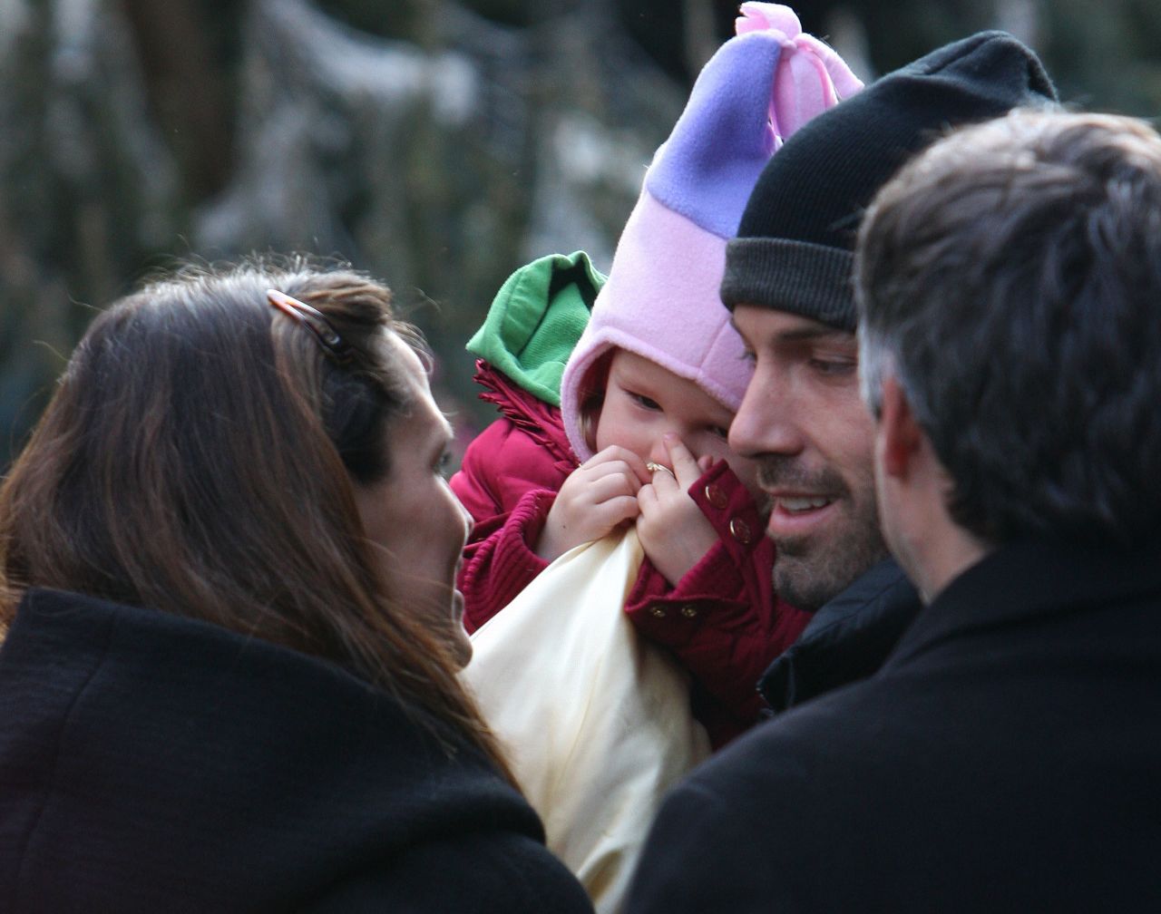 Jennifer Garner, Affleck and their firstborn, Violet, spend time together as a family in New York in 2007.