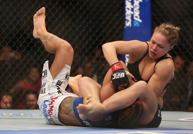 She was undefeated in her first six fights in the UFC and her first 10 as an MMA star.