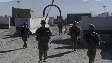 U.S. toops patrol in Wardak province of Afghanistan in 2010.