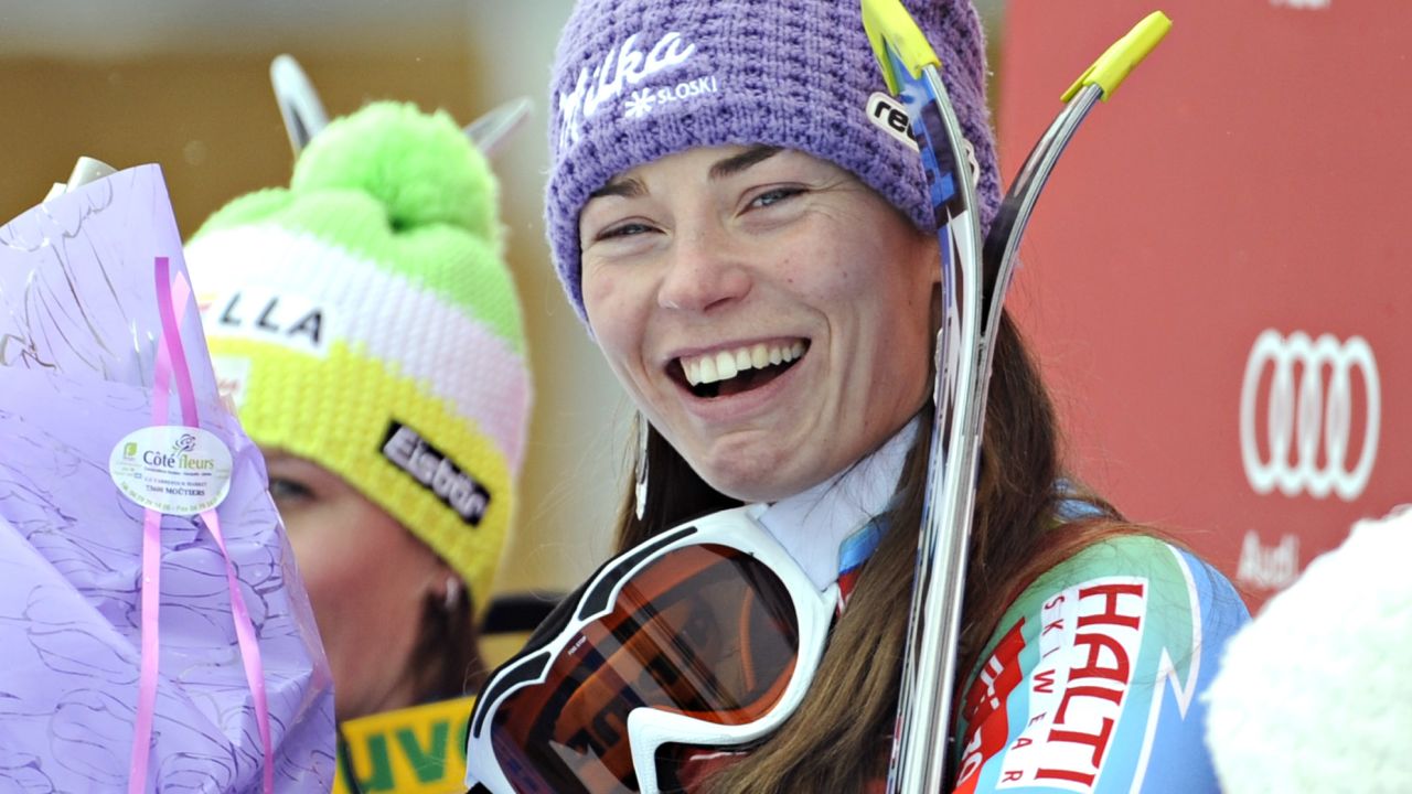 Tina Maze was claiming her eighth win of the season by taking the super-combined race at Meribel.
