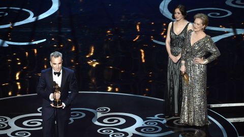 <strong>Daniel Day-Lewis, best actor:</strong> Everyone knew Day-Lewis was going to take this prize, but that didn't stop the actor from looking utterly overcome with emotion as he claimed his honor. "I really don't know how any of this happened. I do know that I've received more than my fair share of fortune," he said. He made sure to thank three men at the "apex of that human pyramid" that created "Lincoln:" Tony Kushner, Steven Spielberg and the "mysteriously beautiful mind, body and spirit of Abraham Lincoln."