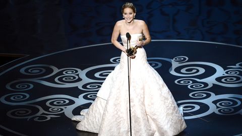 <strong>Jennifer Lawrence, best actress: </strong>First-time Oscar winner Jennifer Lawrence tripped as she climbed the steps to accept her award, but the "Silver Linings Playbook" star quickly recovered. As she thanked her cast and family, Lawrence was sure to wish fellow best actress nominee Emmanuelle Riva a happy 86th birthday. 