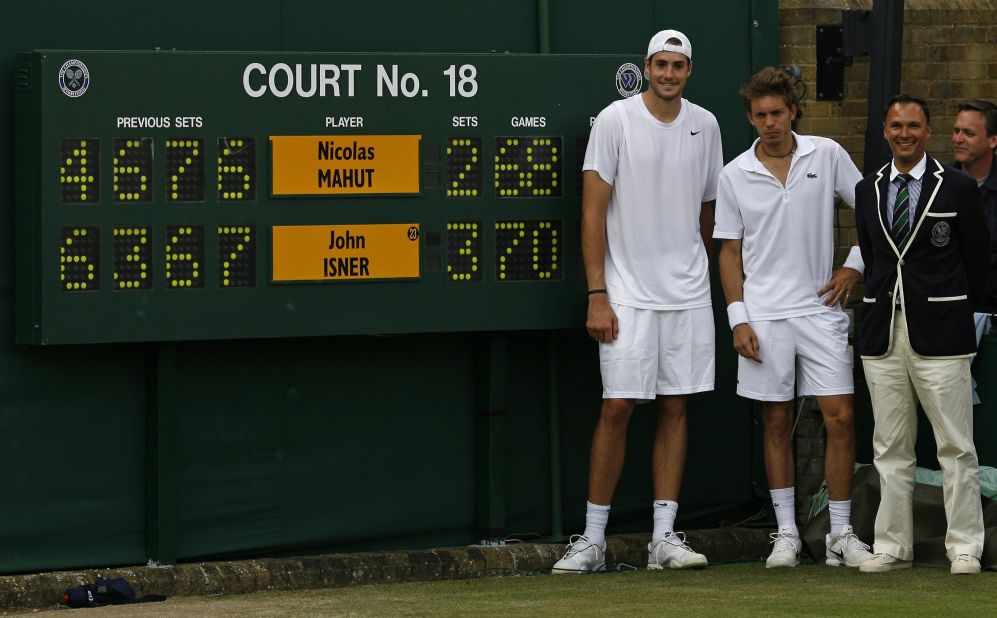 The final set went on so long that it broke the scoreboard. Twice. It first became locked at its maximum 47-47, before it locked again at 50-50 and was reset. Spectators were asked to add 50 games onto the score.