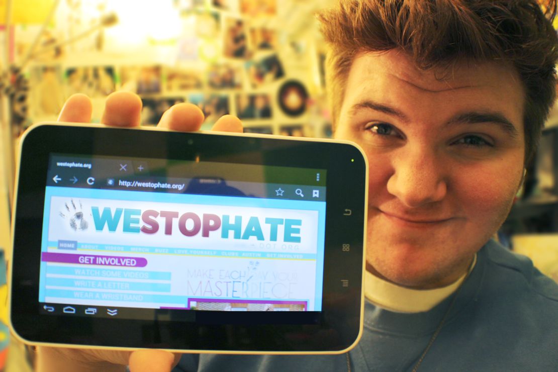 Brandon Turley, 18, who experienced cyberbullying in middle school, designed the WeStopHate.org website.