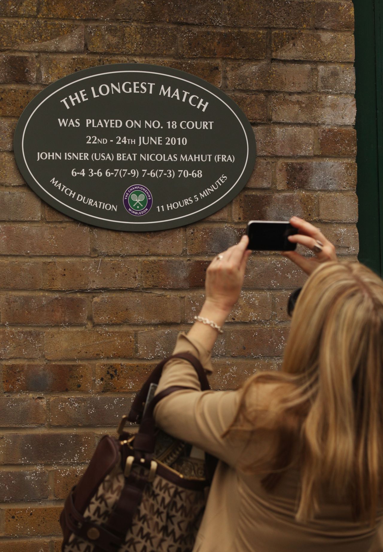There is a plaque outside Court 18 at Wimbledon to mark Isner and Mahut's slice of history.