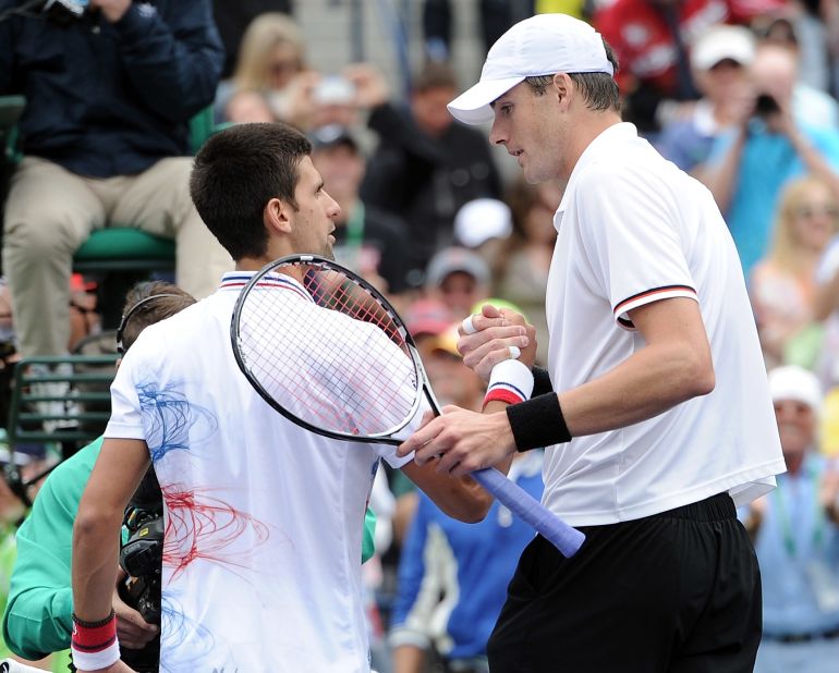 Isner made his first grand slam quarterfinal at the U.S. Open in 2011 and relishes the big stage: "I think that's one of the main reasons why I beat Federer, I beat Djokovic and I almost beat Rafa at the French Open of all places. That's why you play this game -- to get a crack at those guys. Try to take it to them."