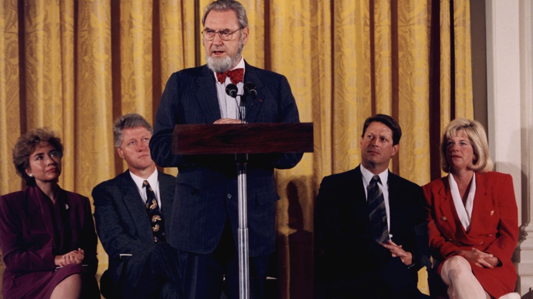 After leaving office in 1989, Koop continued to press for health care reform. President Bill Clinton and first lady Hillary Clinton recruited him in 1993 to help promote the administration's proposal for universal health insurance.