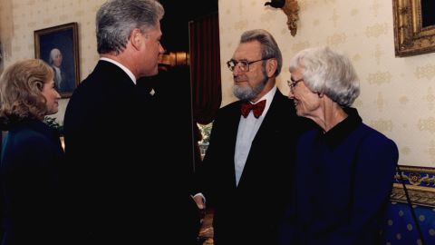 President Clinton presents Koop with the National Medal of Freedom on September 29, 1995.