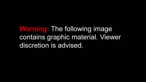 warning graphic content slide