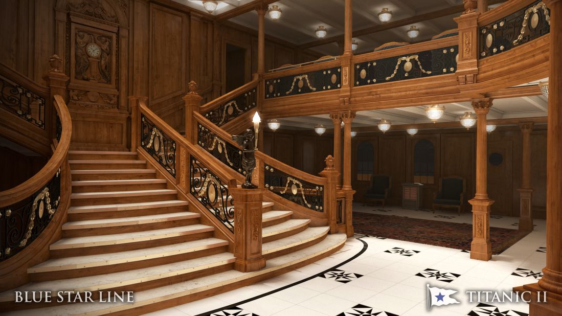 The replica of the doomed cruise liner will feature a grand staircase.
