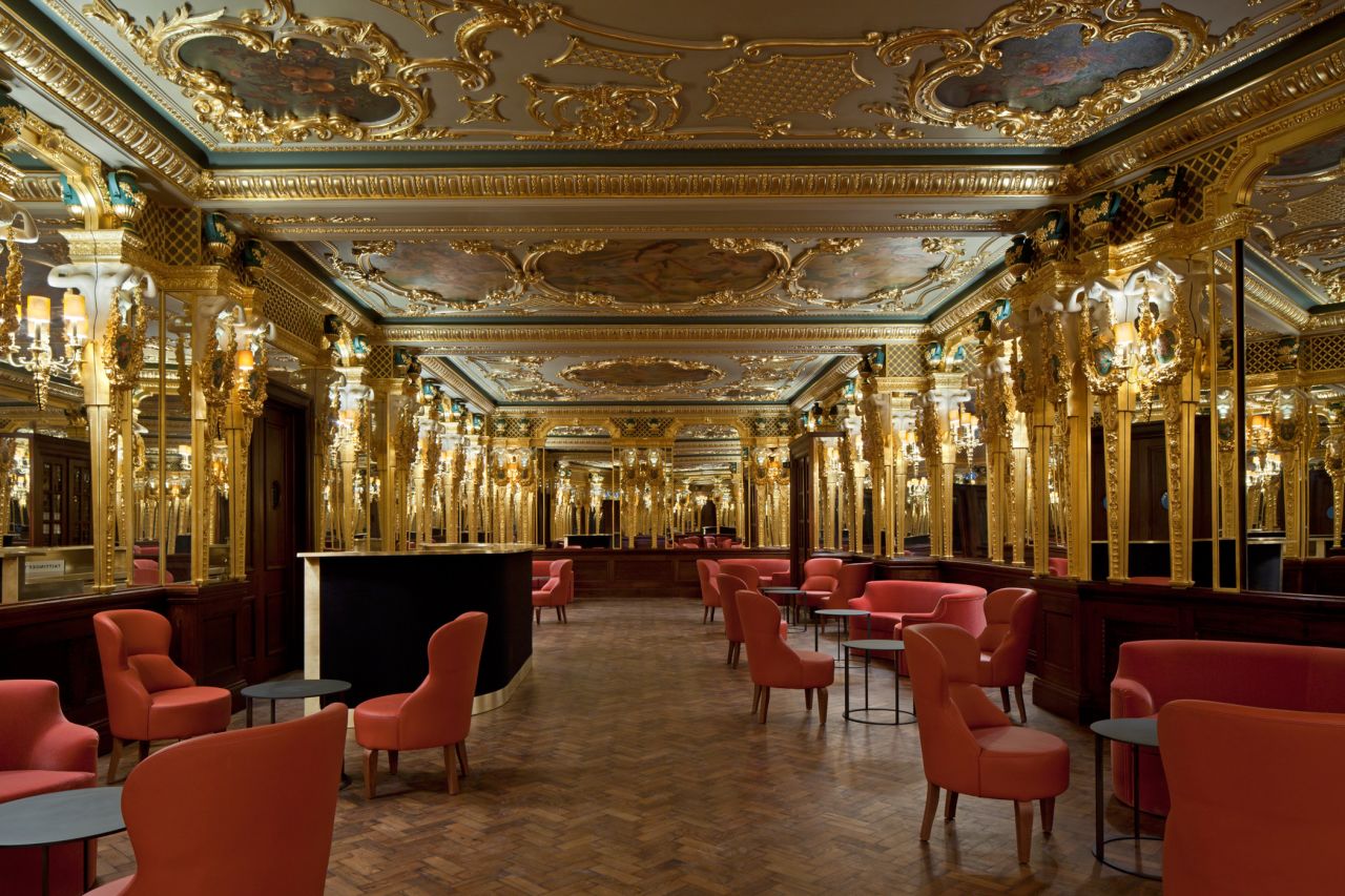 The opulent Louis XVI decor and detailing of Café Royal, which opened in December 2012 and is nestled between Soho and Mayfair, is the work of British architect David Chipperfield.