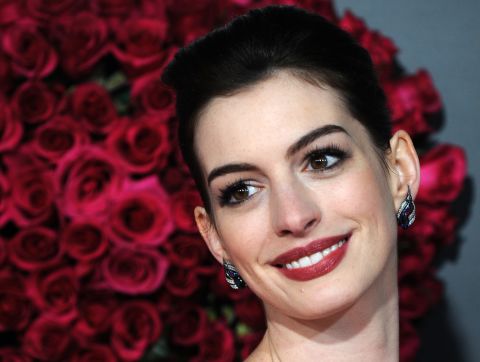 Hathaway at the premiere of "Valentine's Day" at Grauman's Chinese Theatre in Hollywood in February 2010.