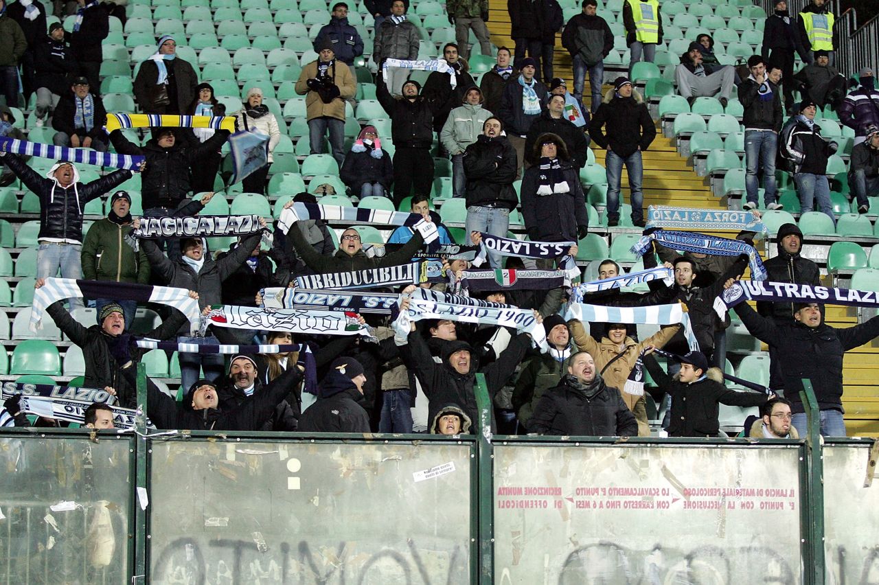 Serie A side Lazio was punished four times during the 2012-13 season due to racist offenses by its fans in European matches.