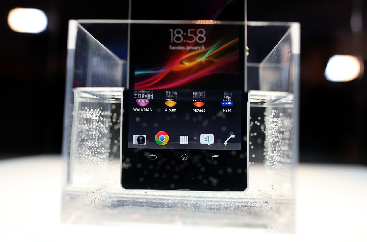 Sony says its Xperia Z phone can withstand being submerged in roughly 3 feet of water for up to 30 minutes.