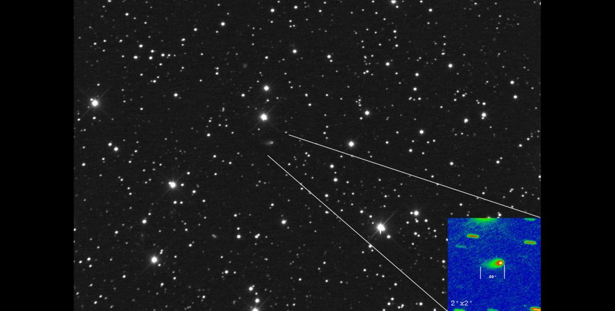 In November, Comet ISON is expected to dive into the sun's atmosphere. Rolando Ligustri used a telescope at the <a href="http://www.castfvg.it/" target="_blank" target="_blank">CAST Observatory</a> in Italy to capture this image of it on February 28.