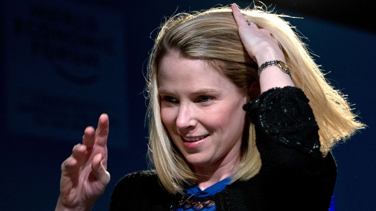 Marissa Mayer, CEO of Yahoo!, attends the 2013 session of the World Economic Forum on January 25.