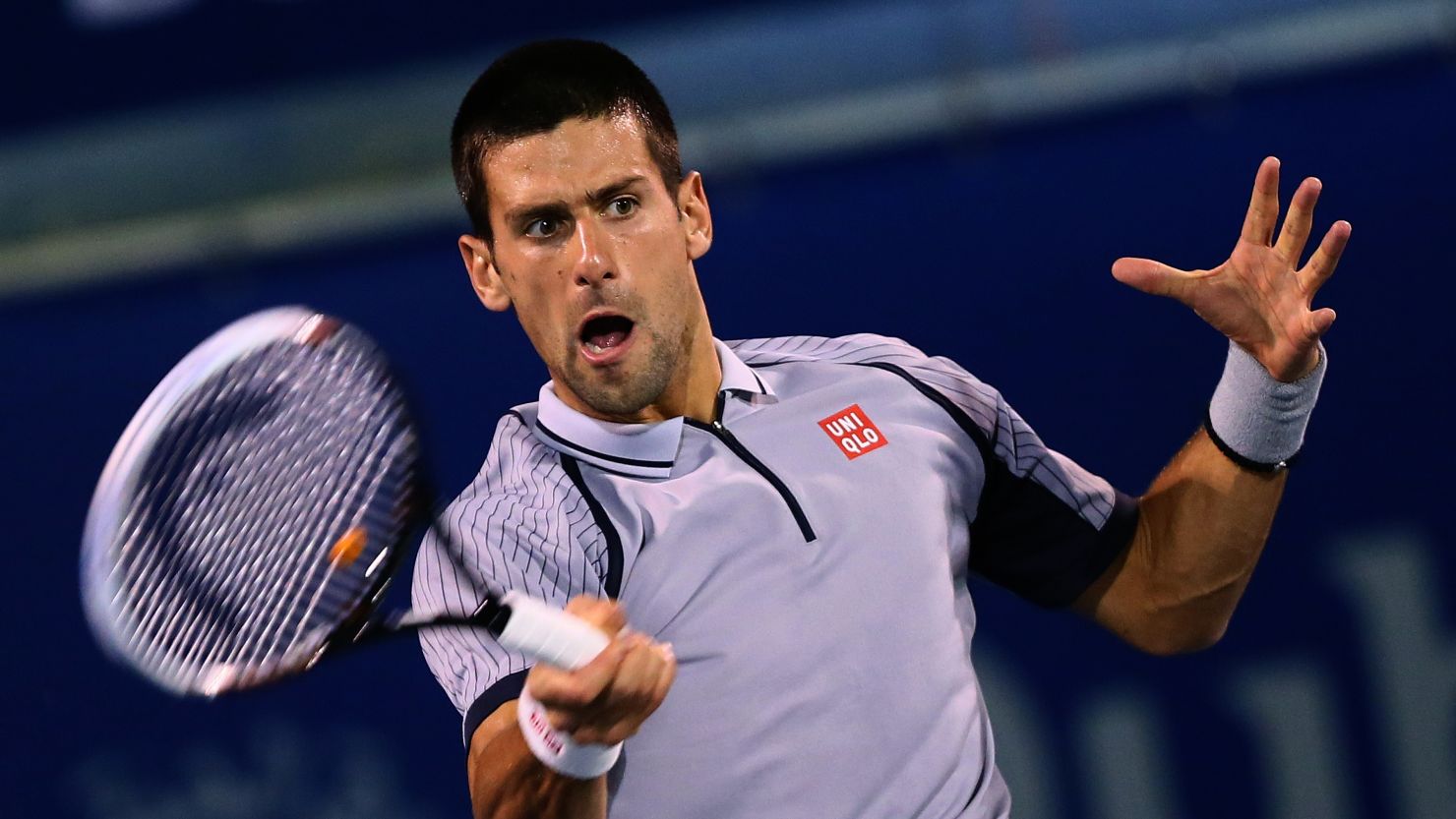 World No.1 Novak Djokovic powered his way to another ATP title against Tomas Berdych in Dubai on Saturday.  