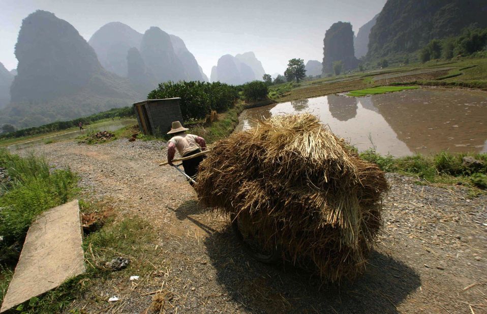 Photographers also trekked to China's Guangxi Province to capture the impressive terrain.