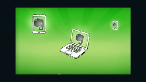 Evernote uses online cloud storage to let users access their notes on multiple computing devices.