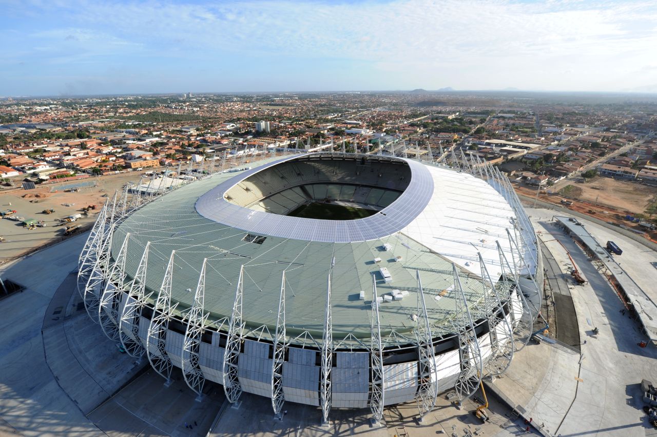 The Arena Castelao is the first stadium ready for the eight-nation Confederations Cup in June 2013. The competition, which is a dress rehearsal for the the 2014 World Cup, will bring together four former world champions.
