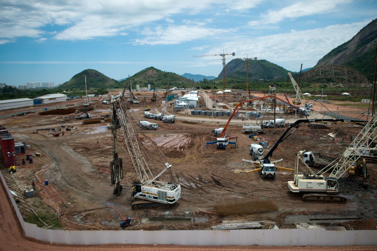 The construction site of the future Olympic village for the Rio 2016 Olympic games in Barra de Tijuca, Rio de Janeiro, Brazil on November 20, 2012, Brazil.