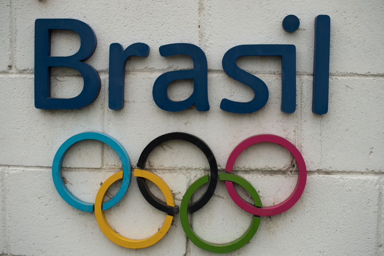 The Rio 2016 Olympics logo is seen on a wall of the future Olympic Park in construction in Barra de Tijuca, Rio de Janeiro, Brazil on November 20, 2012.
