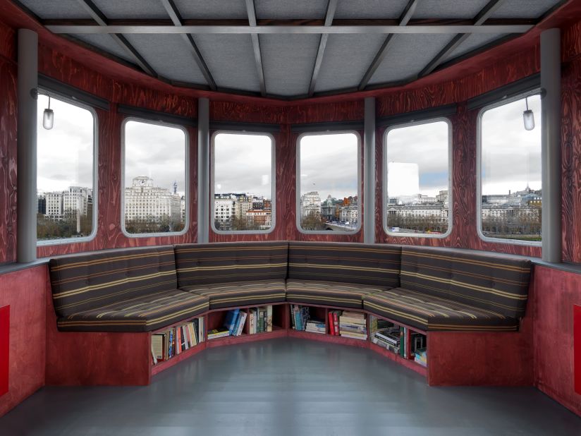 "There can be few places to stay a night in London quite as unusual, poetic and life-enhancing as A Room for London - a boat perched, as if by retreating floodwaters, on the very edge of the Queen Elizabeth Hall," said organizers.