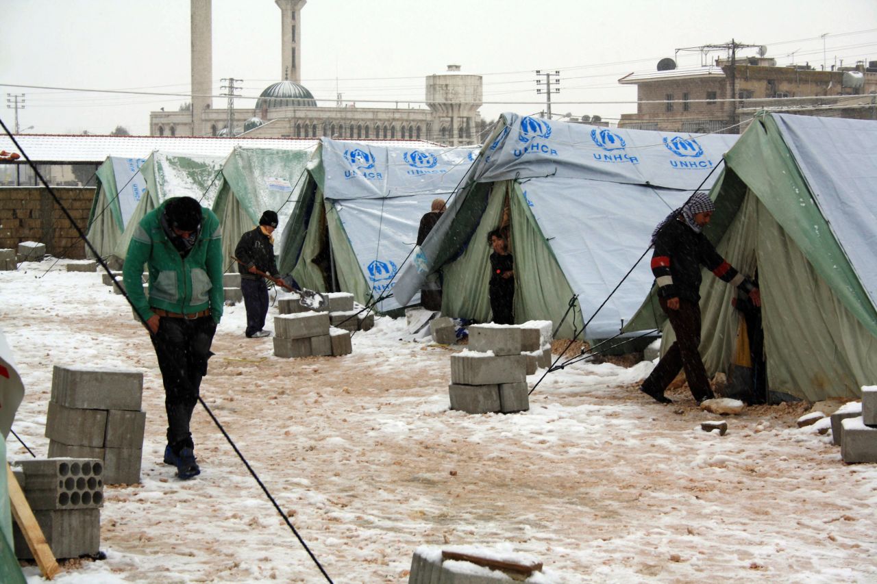 The U.N. High Commissioner for Refugees supplied tents in Al-Marj, Lebanon.