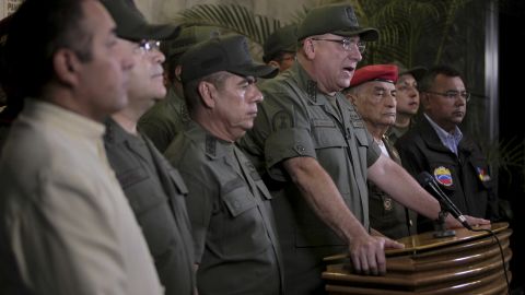Venezuelan Defense Minister Diego Molero speaks in Caracas on March 5. He said that the Venezuelan people must fight for Chavez's legacy.