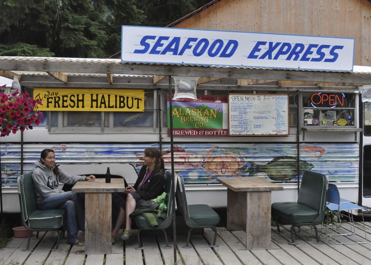 "Diana and Jim Simpson's <a href="http://hyderalaska.com/" target="_blank" target="_blank">Seafood Express</a> is a school bus that's been converted into the best place we know of to get fish and chips. Jim's a fisherman; he plies the cold Alaskan waters for the sweet shrimp, halibut and salmon that make up the focus of Diana's menu." -- <a href="http://ireport.cnn.com/docs/DOC-872514">Jack Donachy</a>