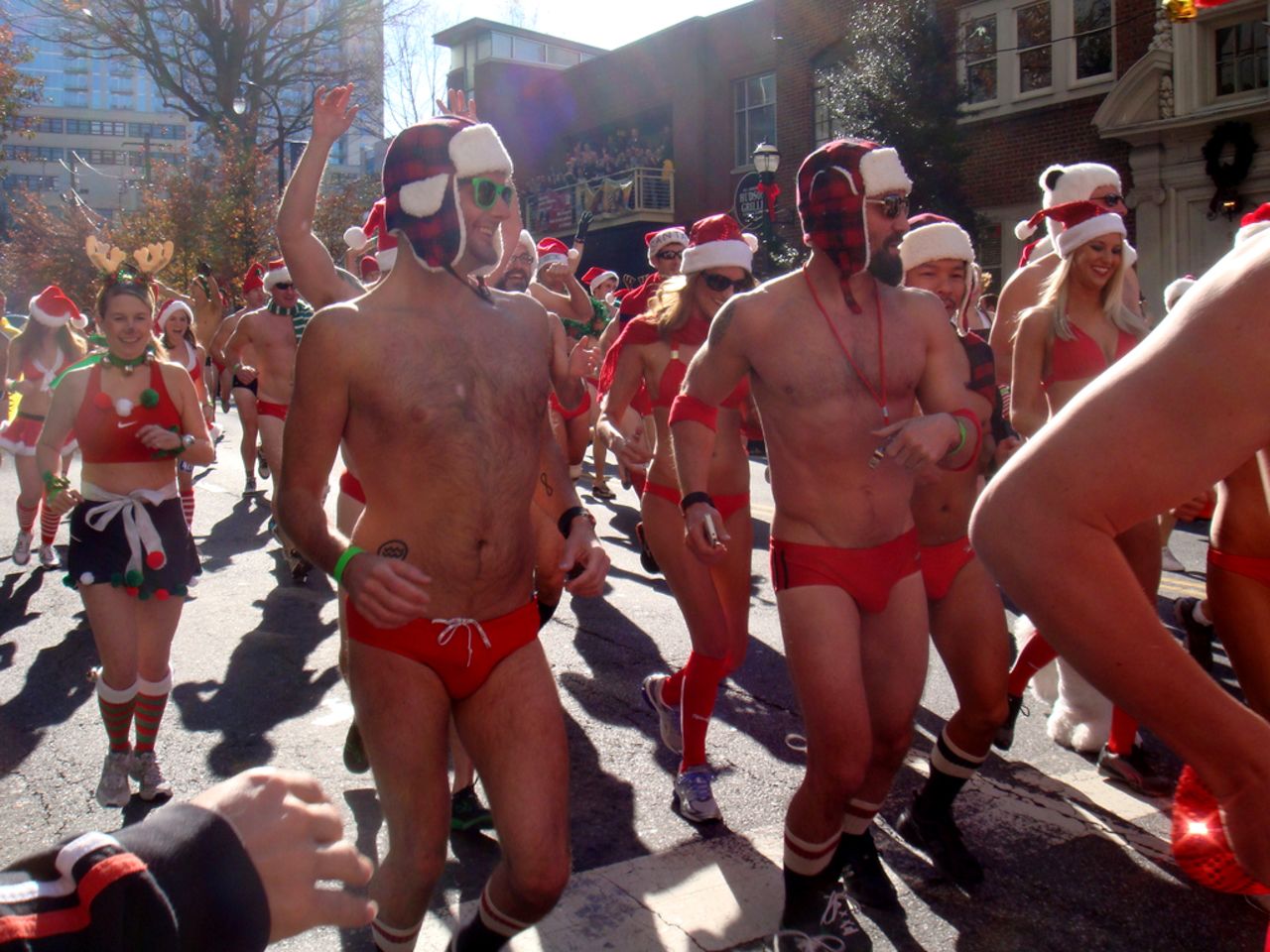 If you think you'll need more time to train, sign up for Atlanta's annual <a href="http://www.atlantasantaspeedorun.org/" target="_blank" target="_blank">Santa Speedo Run</a> in December. Participants don red speedos (or bikinis) and Santa hats to traverse the 1.5 mile course. Sure it's a bit chilly, but it's worth it to raise money for a worthwhile charity. 