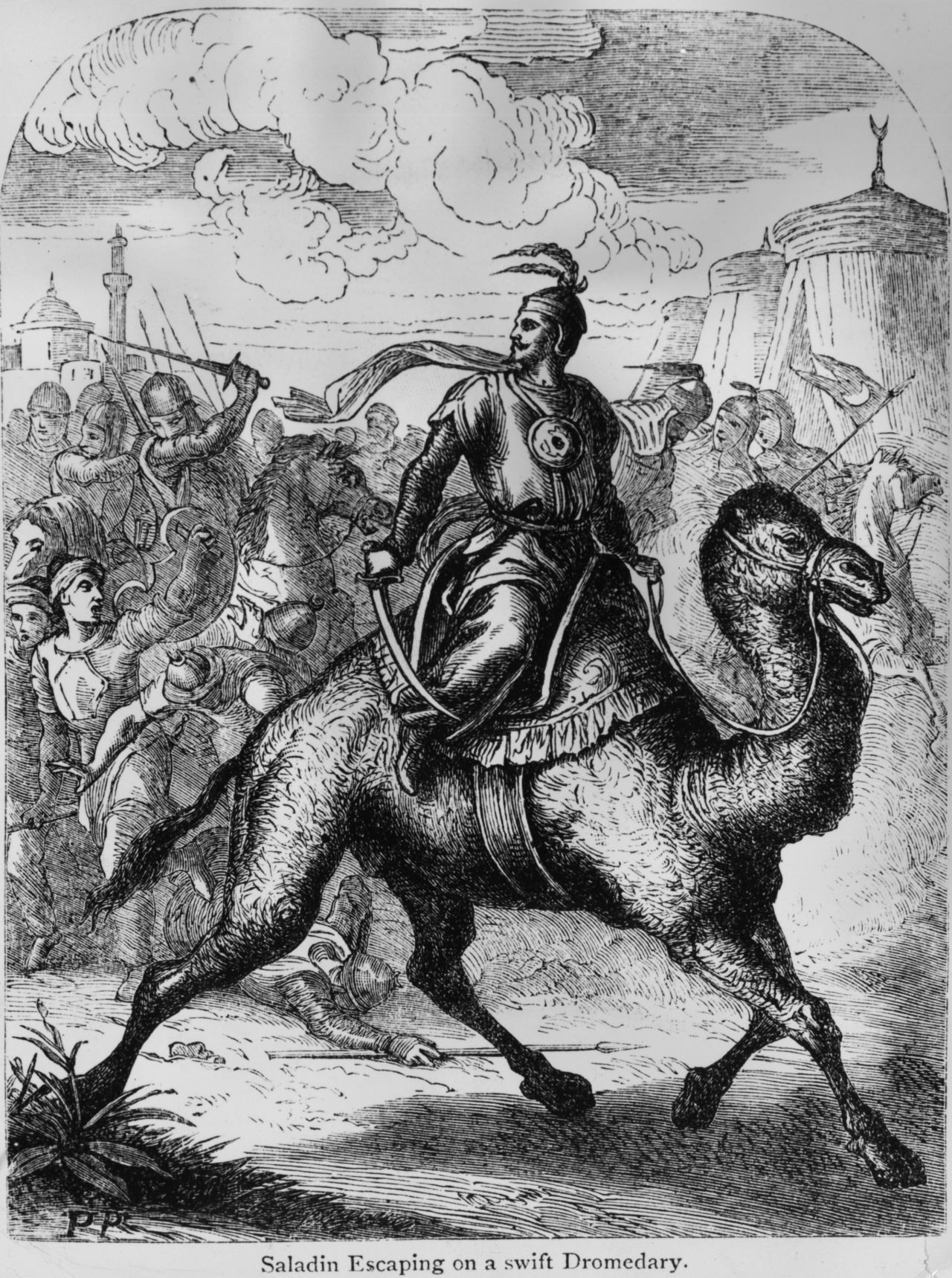 Clashes between Christian and Muslim armies during the Third Crusade were ferocious. But Saladin, the Muslim army commander, was a man whose respect for his greatest foe transcended religious differences. He was fighting against Richard "The Lionheart" when the English king was thrown off his horse. Impressed by Richard's courage as he continued to fight, Saladin ordered his brother to lead two horses to the king in the middle of battle. Saladin's message to Richard: "A man so great should not be on foot." Later, when Richard became ill, Saladin sent him peaches, pears and shaved ice to help him recover. Saladin's restraint was depicted in the 2005 movie, "Kingdom of Heaven."<br />Source: <a href="http://www.restonbooks.com/warriors_of_god__richard_the_lionheart_and_saladin_in_the_third_crusade_30308.htm" target="_blank" target="_blank">"Warriors of God" by James Reston Jr.</a>