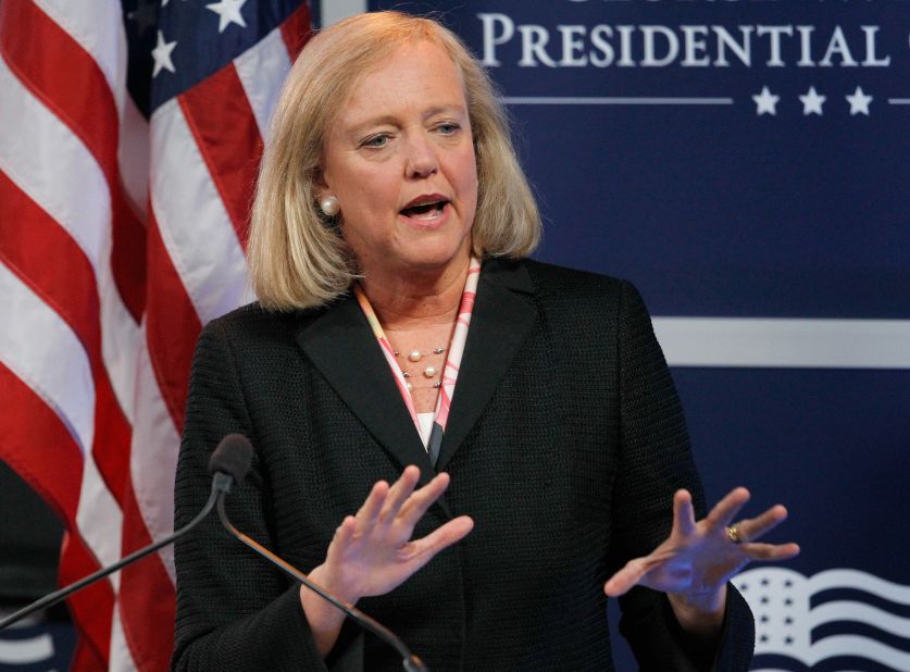 Margaret C. Whitman made $16.5 million as president and CEO of Hewlett-Packard in 2011.
