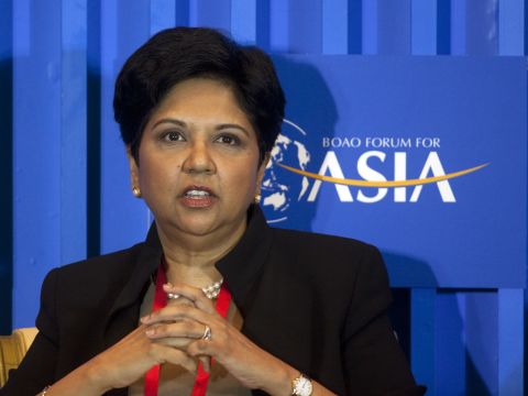Indra Nooyi made $14.1 million as chairman and CEO of PepsiCo in 2011.<br /><br />To see more of the highest paid women in business <a href="http://money.cnn.com/gallery/magazines/fortune/2012/09/27/25-highest-paid-women.fortune/10.html">check out CNNMoney's list. </a>