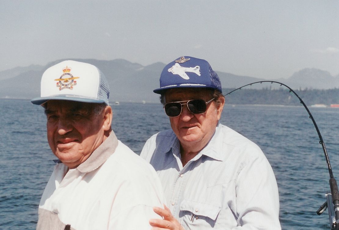 They met as enemies but Franz Stigler, on left, and Charles Brown, ended up as fishing buddies.