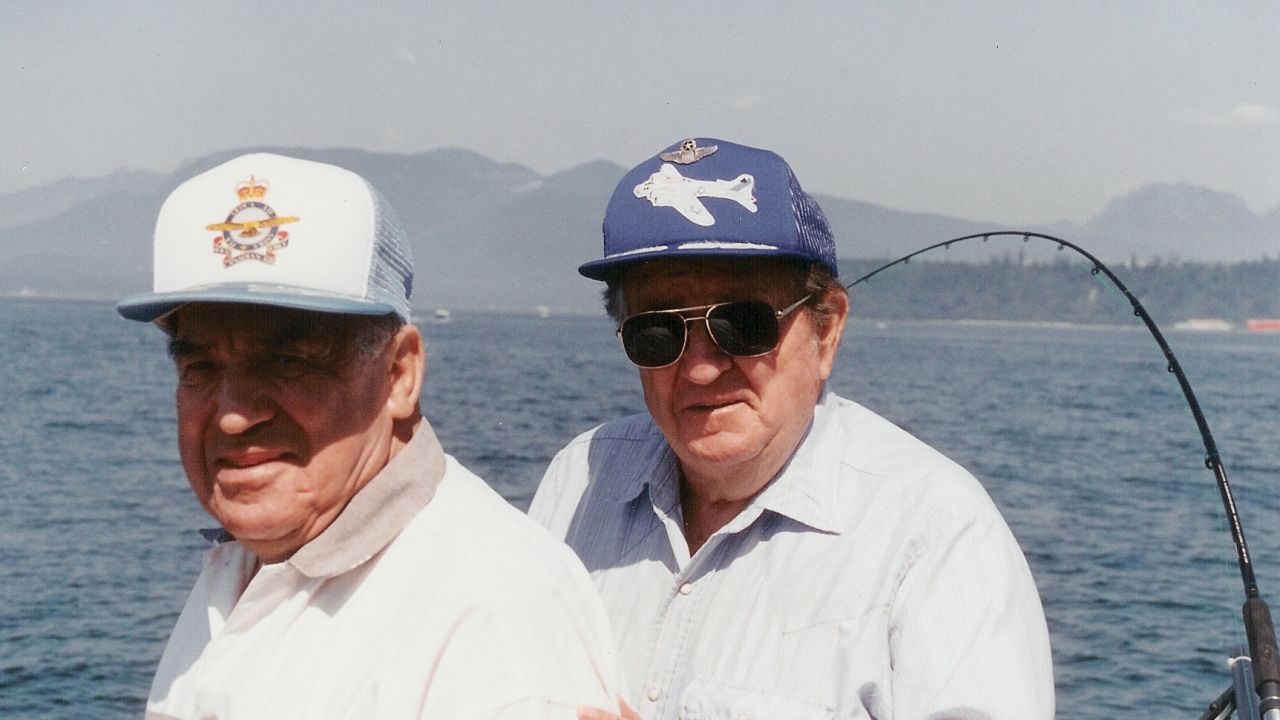 They met as enemies but Franz Stigler, on left, and Charles Brown, ended up as fishing buddies.