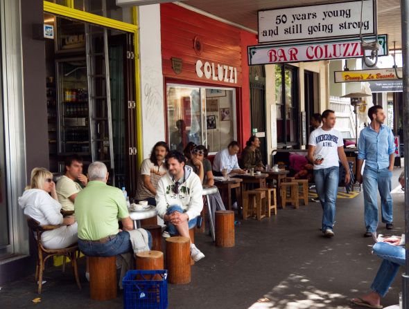 Founded by Roman immigrant and former boxing champion Luigi Coluzzi, <a href="http://www.travelandleisure.com/restaurants/bar-coluzzi-sydney-airport-syd" target="_blank" target="_blank">the curbside café</a> has been Darlinghurst's de facto community center since 1957. Order a flat white (the espresso is as powerful as Luigi's uppercut), claim one of the foot-high sidewalk stools, and watch the entire neighborhood pass by. $