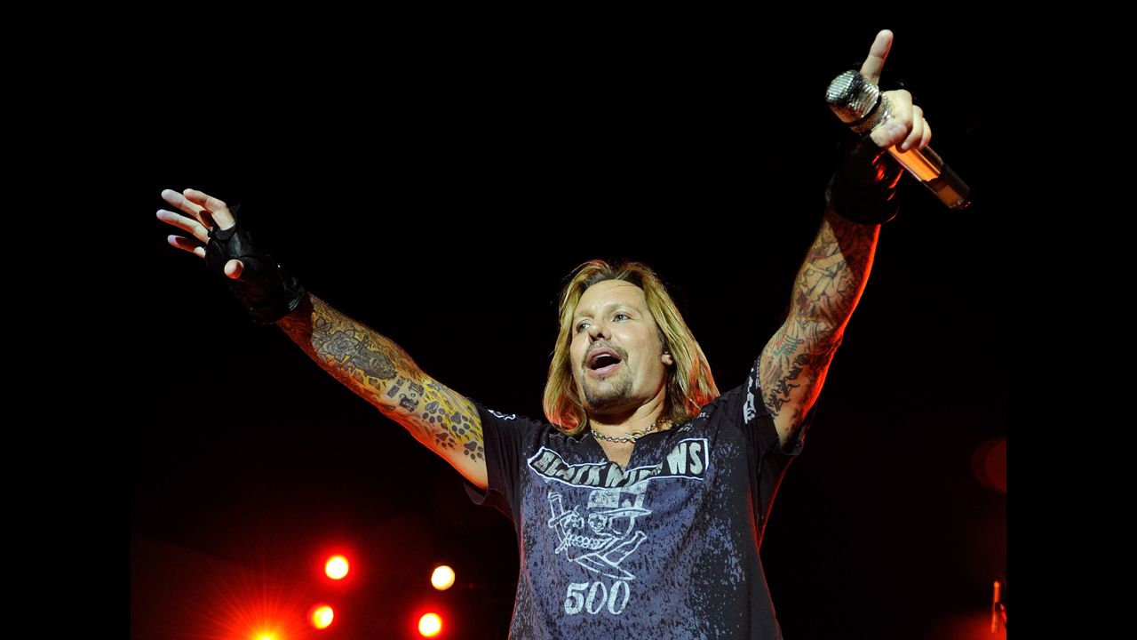 Vince Neil performs in Las Vegas in 2010. The 52-year-old Motley Crue singer was kept overnight at a hospital in Australia.