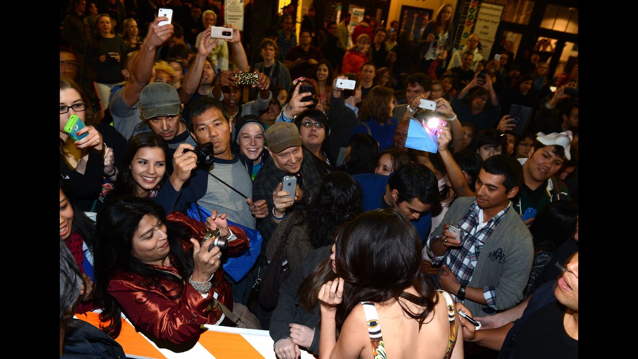 Gomez arrives at the "Spring Breakers" premiere on March 10.