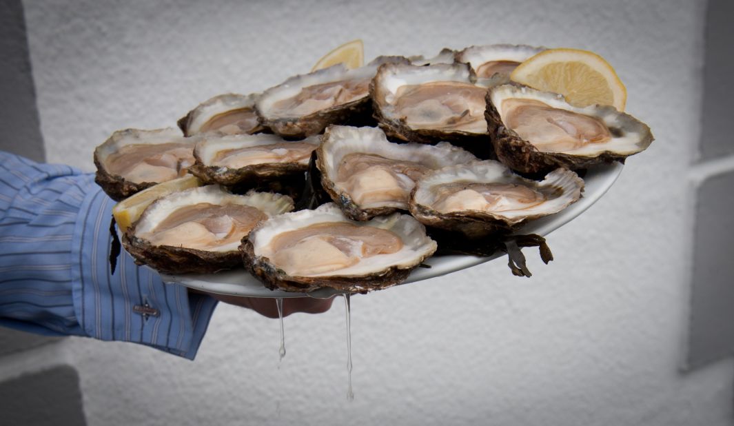 Moran's Oyster Cottage serves local oysters on the half shell and grilled oysters with garlic bread crumbs.