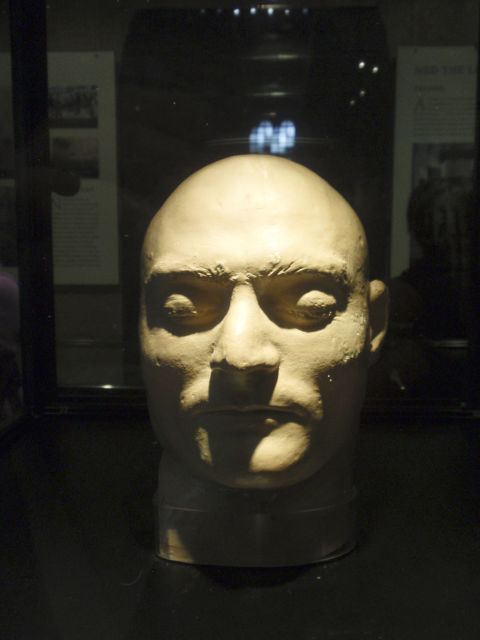 Death mask of Ned Kelly, displayed at Old Melbourne Gaol.