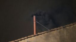 Black smoke billows out from a chimney on the roof of the Sistine Chapel indicating that the College of Cardinals have failed to elect a new Pope on March 12, 2013 in Vatican City, Vatican. Pope Benedict XVI's successor is being chosen by the College of Cardinals in Conclave in the Sistine Chapel. The 115 cardinal-electors, meeting in strict secrecy, will need to reach a two-thirds-plus-one vote majority to elect the 266th Pontiff. (Photo by Peter Macdiarmid/Getty Images) 
