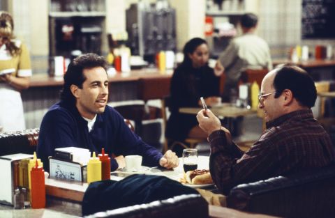 True, "Seinfeld" also technically launched in 1989 -- but what are the '90s without Jerry Seinfeld (left), George Costanza (played by Jason Alexander, right), Kramer and "<a href="http://www.youtube.com/watch?v=DY_DF2Af3LM" target="_blank" target="_blank">The Elaine</a>"?